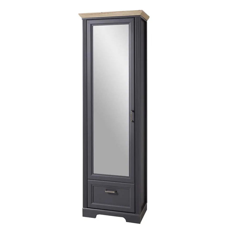 65cm schmaler Dielenschrank mit Spiegel Tür - Thumbs