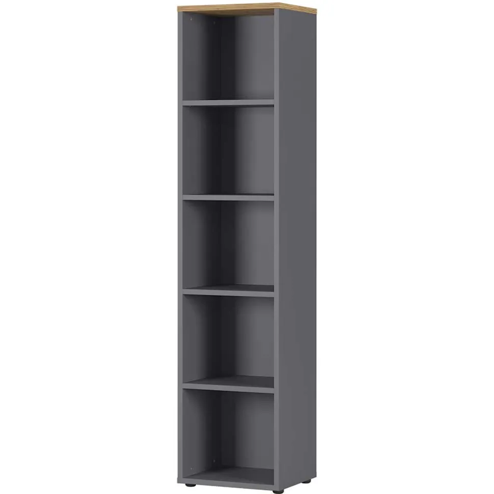 45cm Schmales Büroregal mit fünf Fächern - Ovgunia