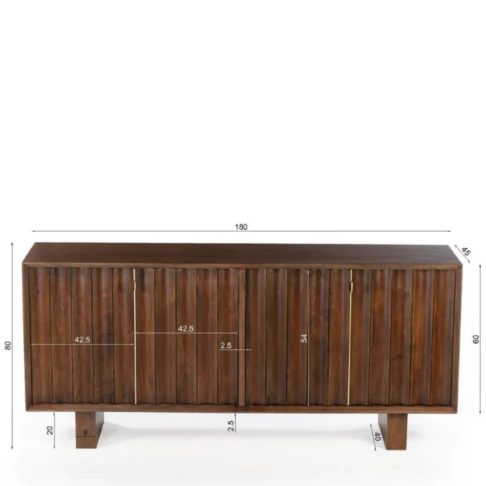 180cm Sideboard aus Mangoholz - Tanky