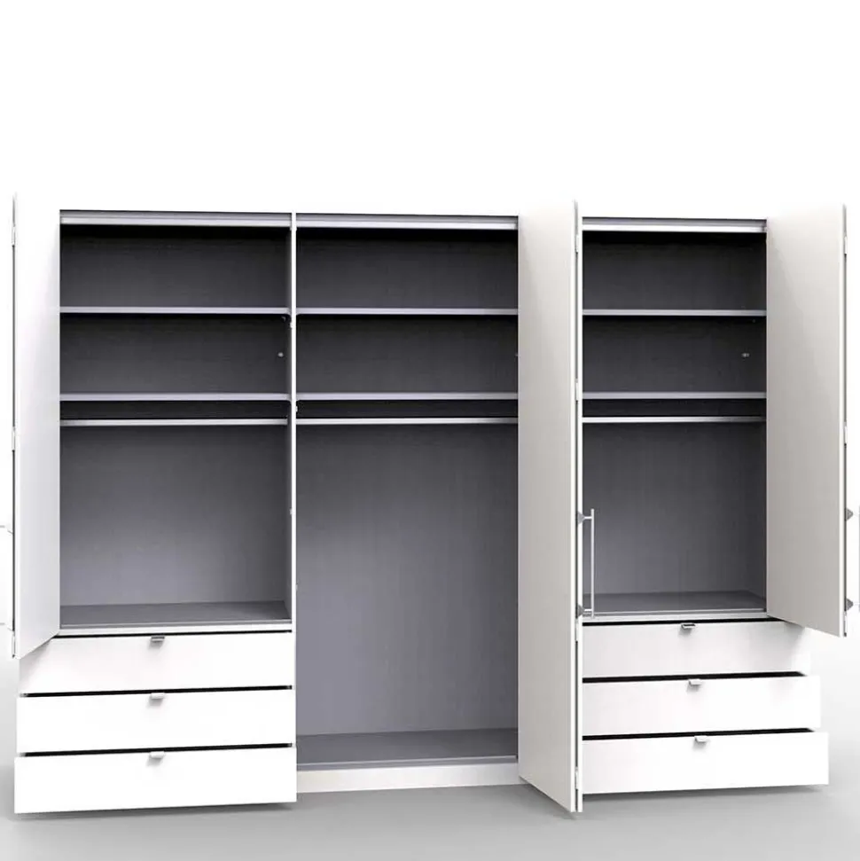 300cm 3-türiger Falttürenschrank mit Spiegel - Rativian