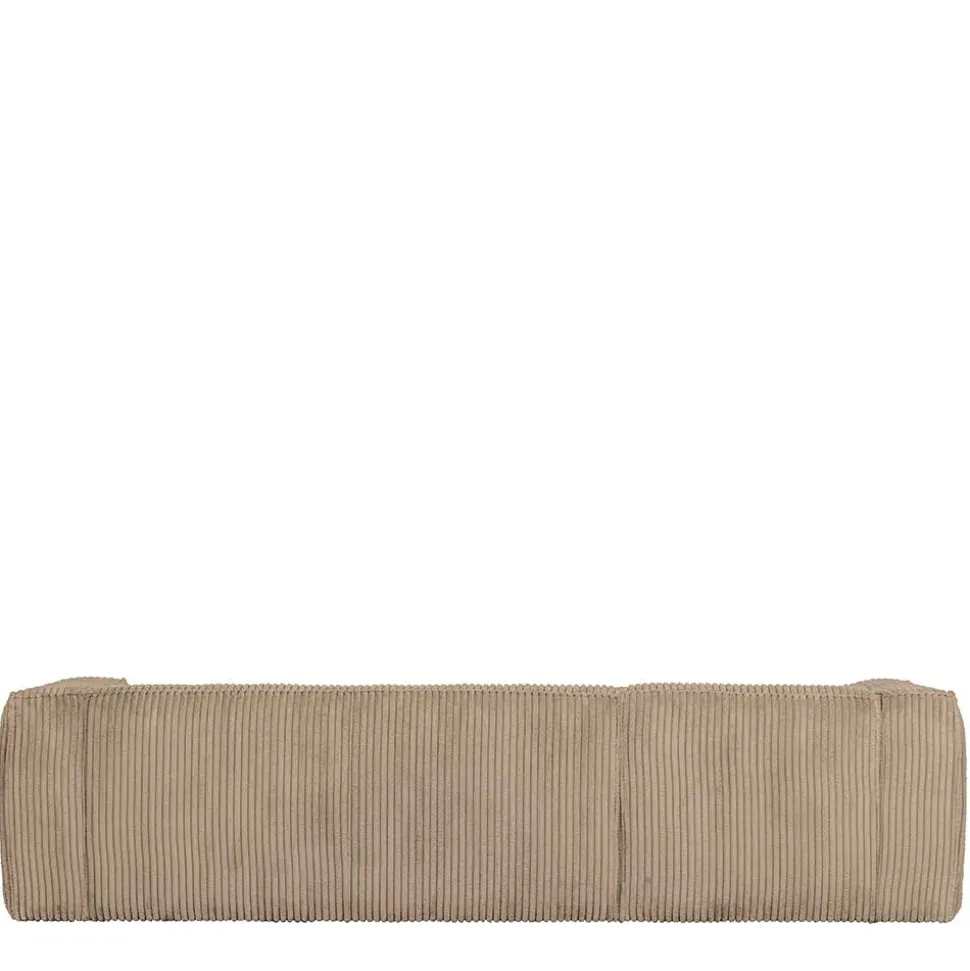 Cord Ecksofa in Beige ohne Bodenfreiheit - Hermanos
