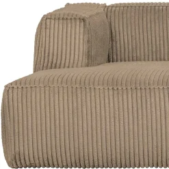 Cord Ecksofa in Beige ohne Bodenfreiheit - Hermanos