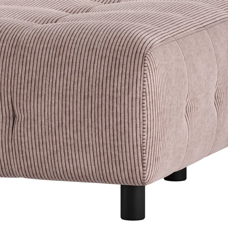 Cord Modulsofa Eckelement in Mauve - Samorah
