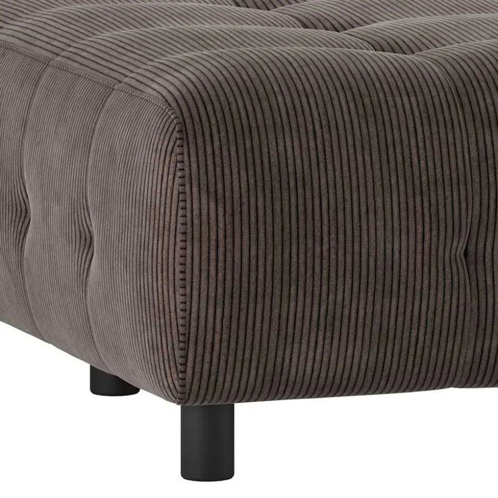 Cord Modulsofa Eckteil in Graubraun - Vita