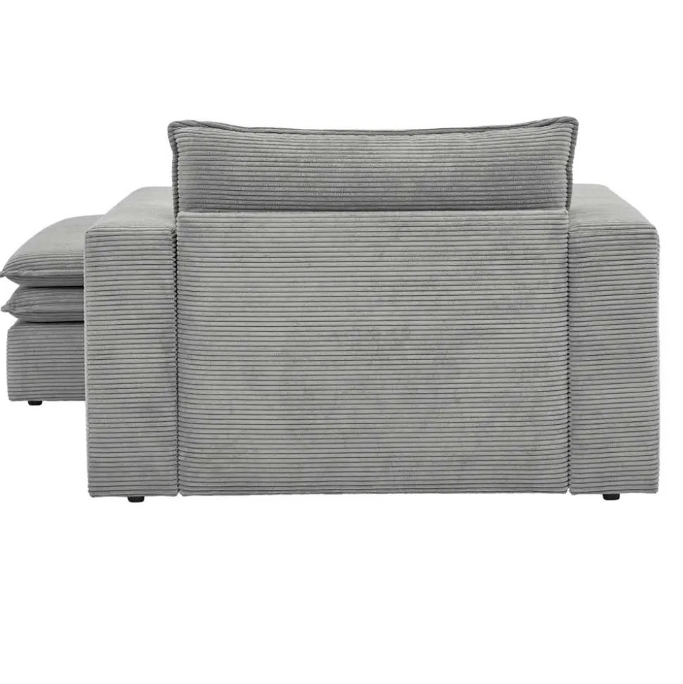 Cord Polstersessel mit Hocker Set - Tessina (zweiteilig)