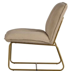 Cord Wohnzimmerstuhl in Beige - Velsamos