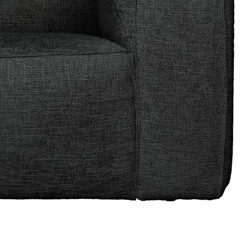 Couch aus Strukturstoff in Dunkelgrau - Filigrano