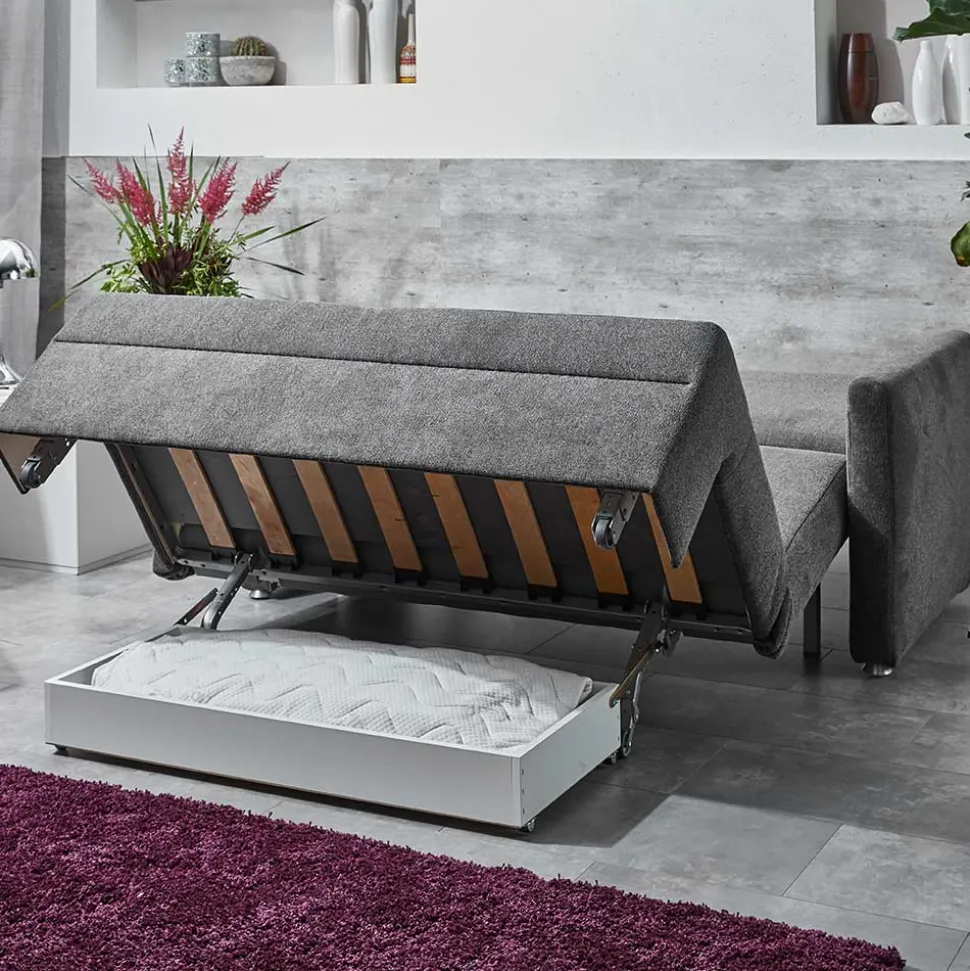 Couch mit hochwertiger Faltmechanik - Schlaffunktion - Pure