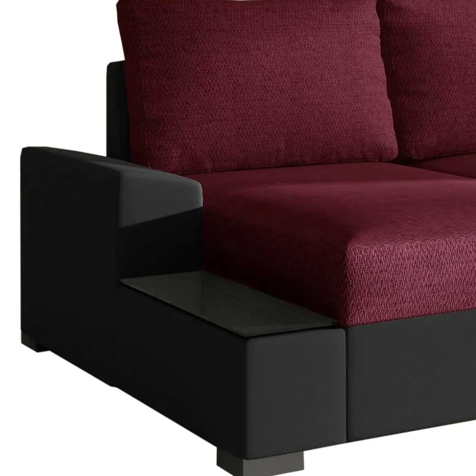 Couchecke in Magenta und Schwarz - And