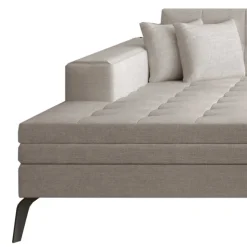 Couchecke mit Schlaffunktion in Beige - Celorma
