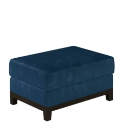 Couchhocker in Dunkelblau Veloursbezug - MissP