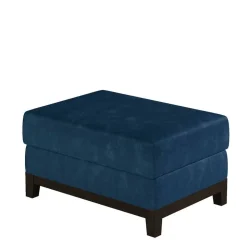 Couchhocker in Dunkelblau Veloursbezug - MissP