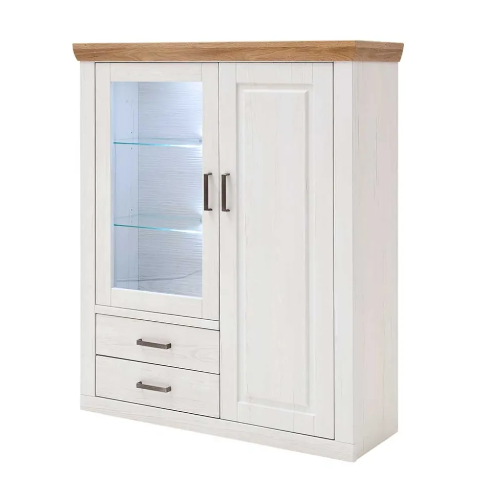 Country Highboard Vitrine mit Stauraum - Samula