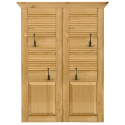 Country Style Wandgarderobe Paneel aus Kiefer - Zavieca