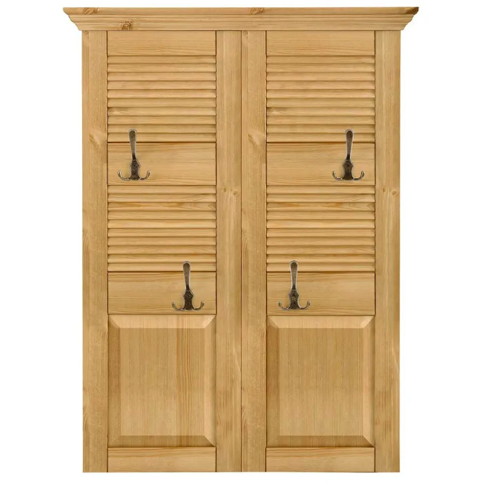 Country Style Wandgarderobe Paneel aus Kiefer - Zavieca