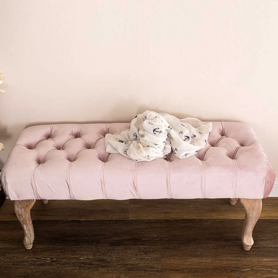 Design Bank in Pink Samt - Saluds