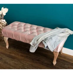 Design Bank in Pink Samt - Saluds