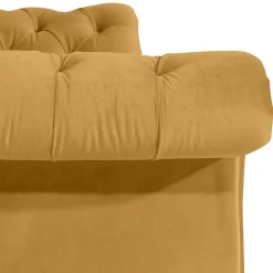 Design Barocksofa in Gelb Samtvelours - Alisho