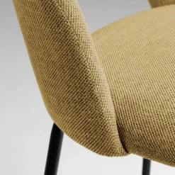 Design Barstühle in Gelb Stoff - Camlary (4er Set)