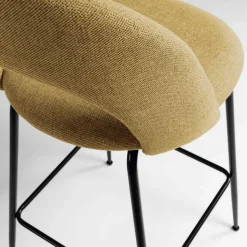 Design Barstühle in Gelb Stoff - Camlary (4er Set)
