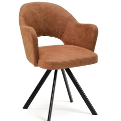 Design Esszimmersessel in Cognac Braun - Oseidon