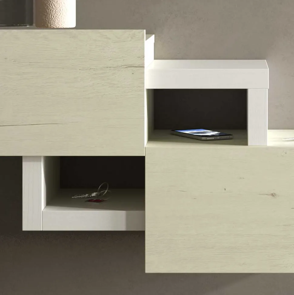 Design Flur Set in Cremefarben & Weiß - Timos (zweiteilig)