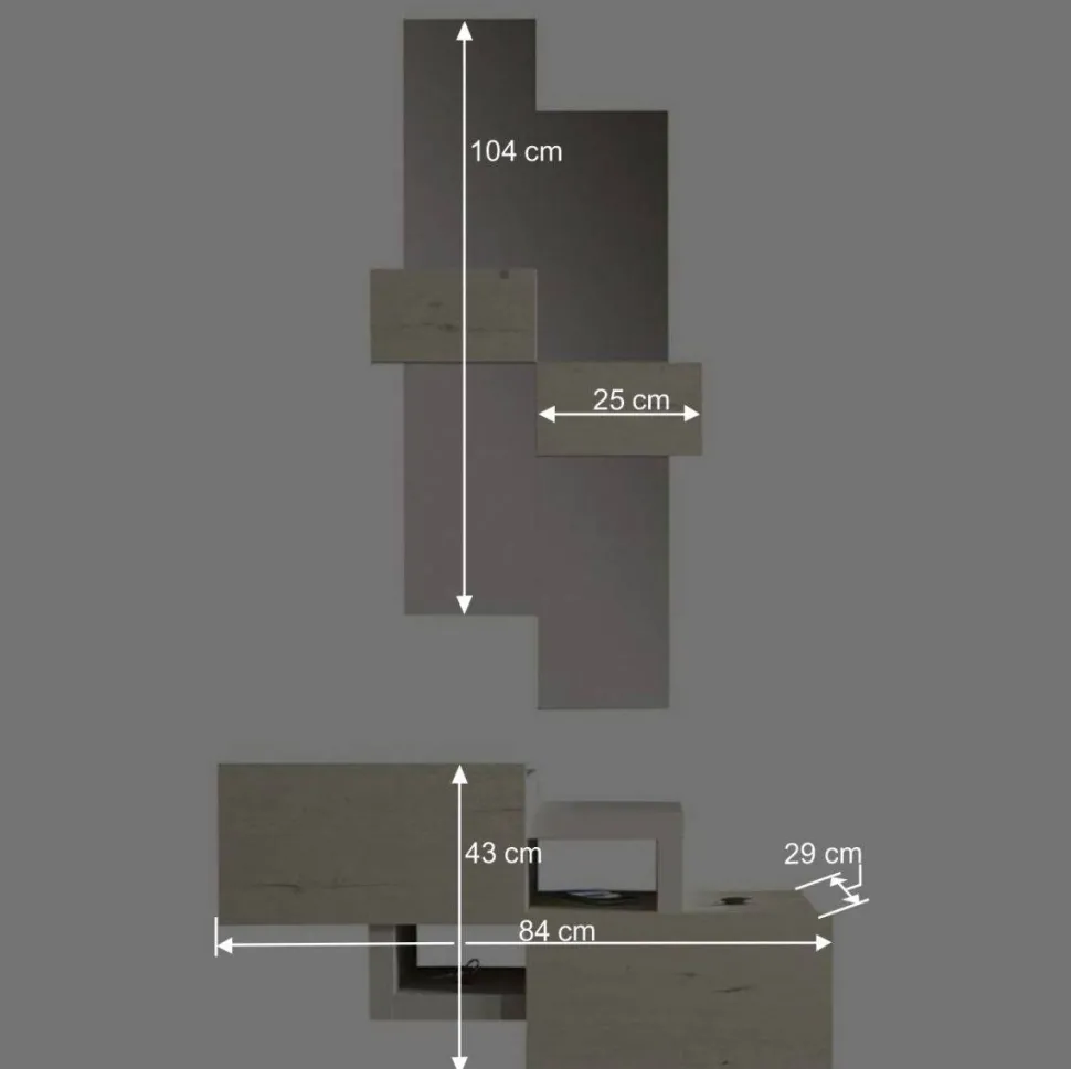 Design Flur Set in Cremefarben & Weiß - Timos (zweiteilig)