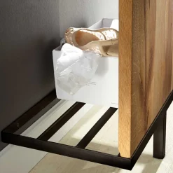 Design Garderobe aus Balkeneiche & Metall - Alsbetas