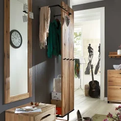 Design Garderobe aus Balkeneiche & Metall - Alsbetas