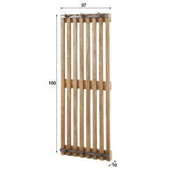 Design Garderobe aus Mangoholz in Sand - Laan