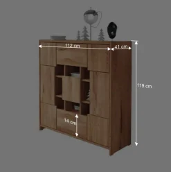 Design Highboard Salomonia mit offenen Fächern