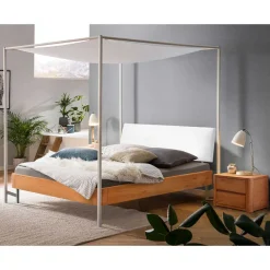 Design Himmelbett in Eiche Natur & Weiß - Risa