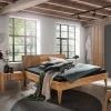Design Holzbett aus Wildeiche Massivholz - Manarola I