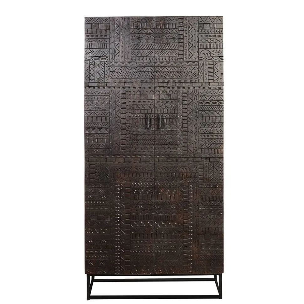 Design Kleiderschrank in Walnuss Braun - Solu