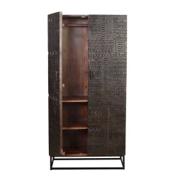 Design Kleiderschrank in Walnuss Braun - Solu