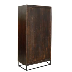 Design Kleiderschrank in Walnuss Braun - Solu