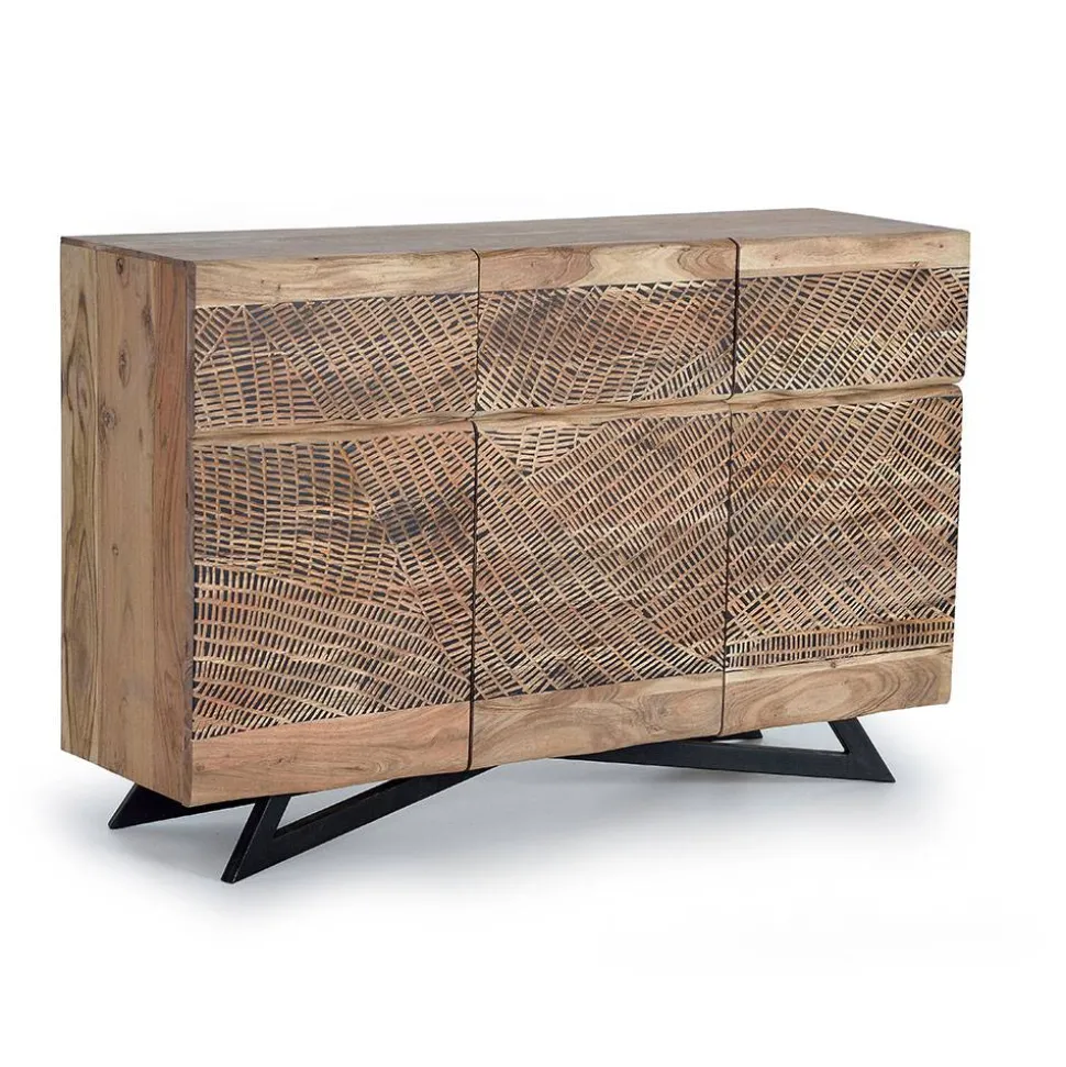 Design Kombi-Kommode aus Massivholz - Merlan