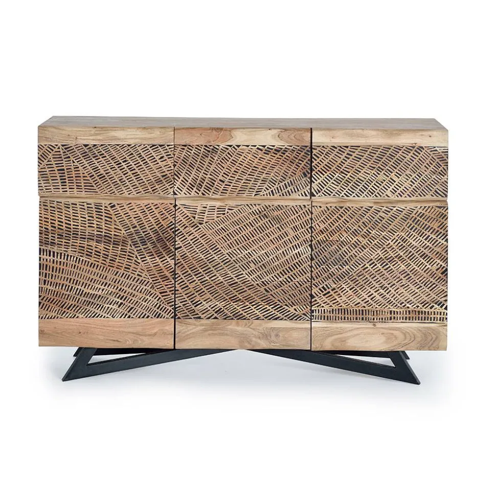 Design Kombi-Kommode aus Massivholz - Merlan