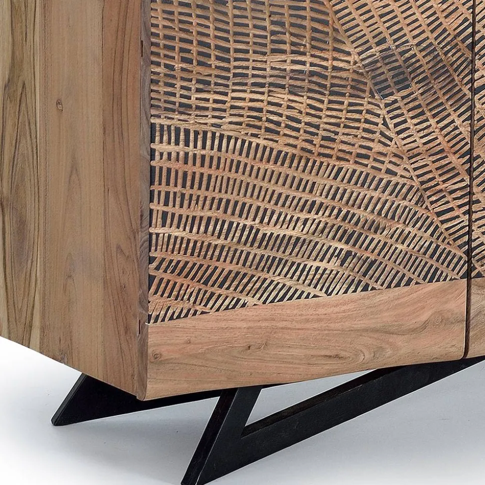 Design Kombi-Kommode aus Massivholz - Merlan