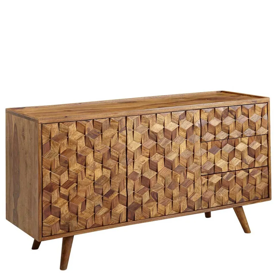 Design Kommode aus Sheesham Massivholz - Coroco