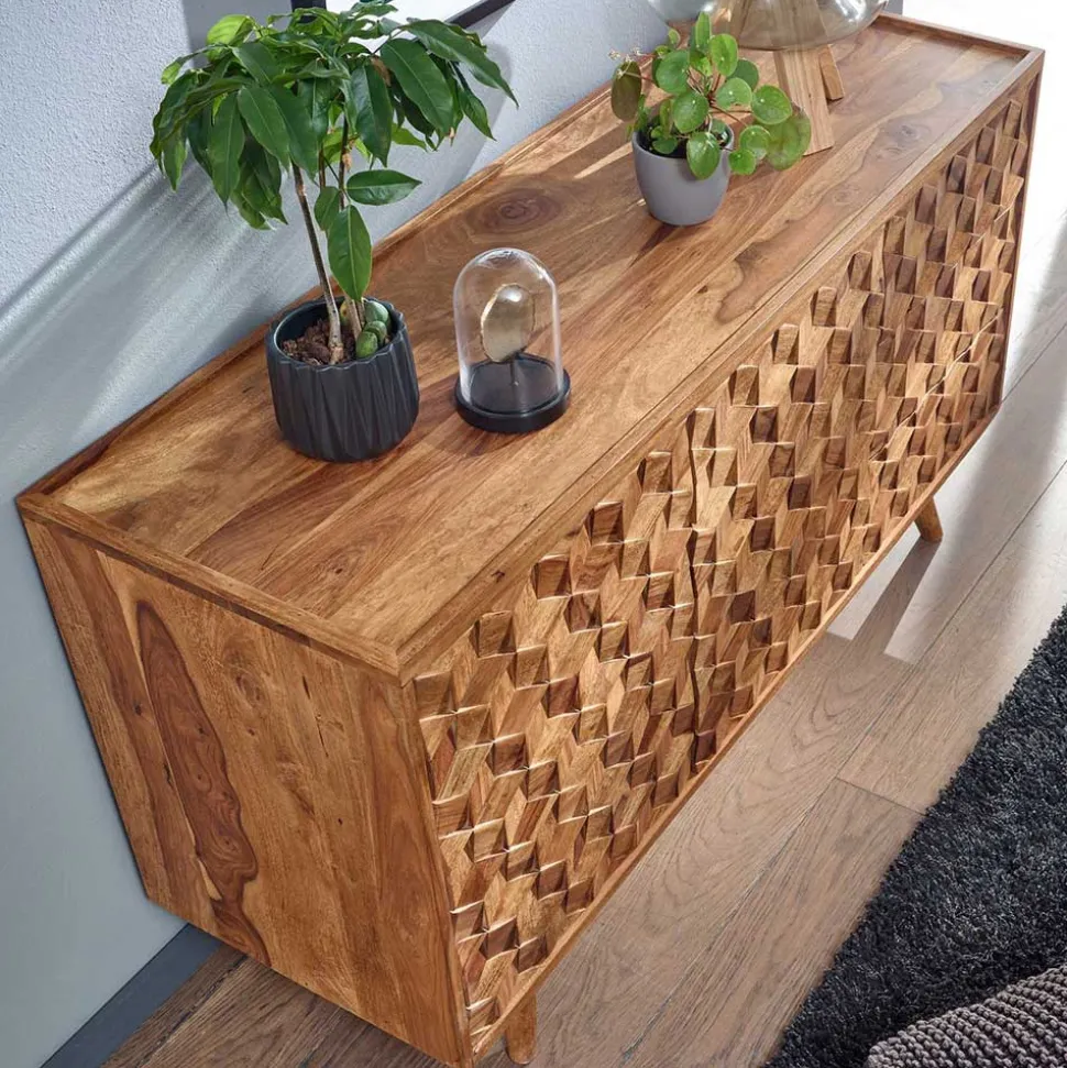 Design Kommode aus Sheesham Massivholz - Coroco
