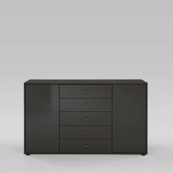 Design Kommode Metallo in Graubraun