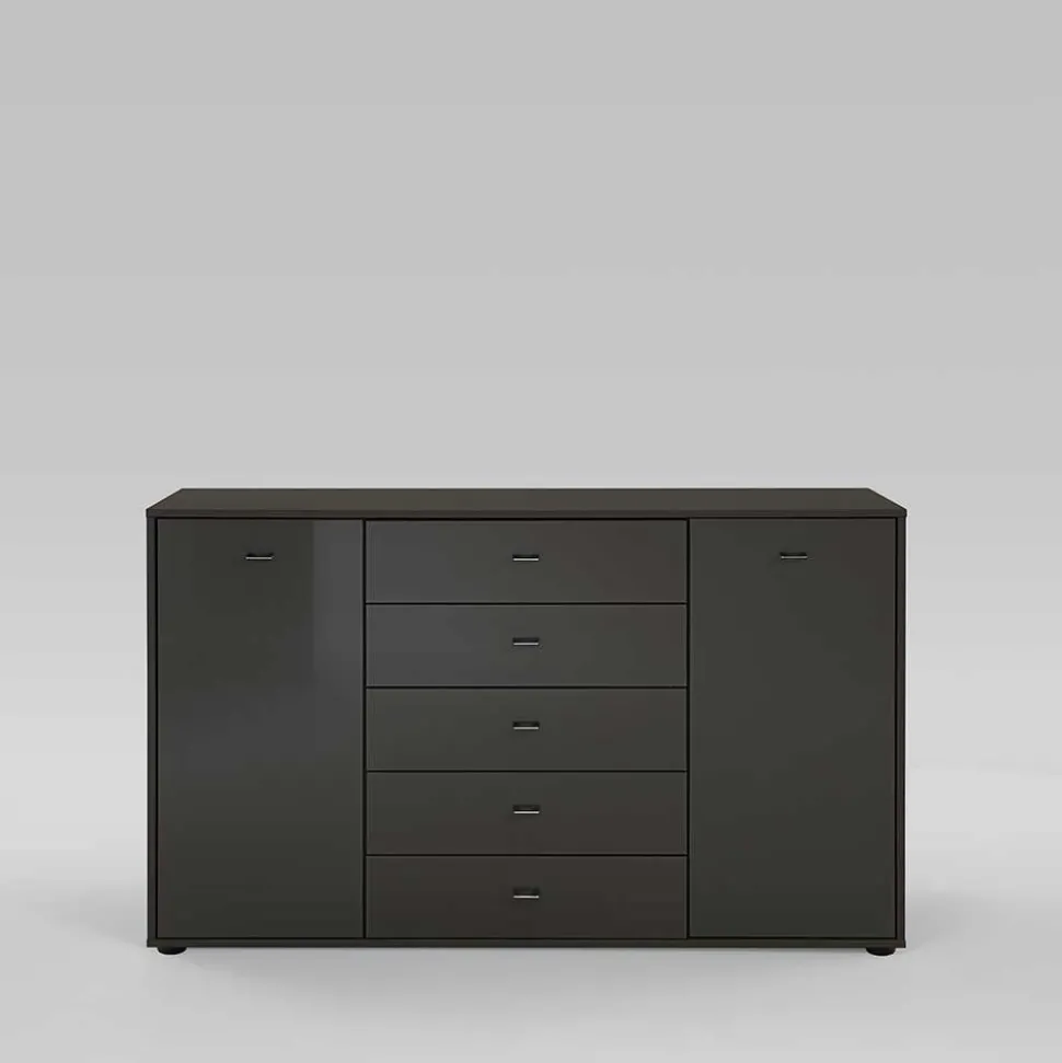 Design Kommode Metallo in Graubraun