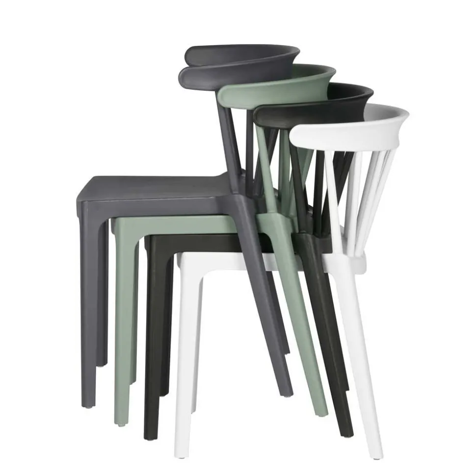 Design Kunststoff Stuhl in Hellgrün - Dave (2er Set)