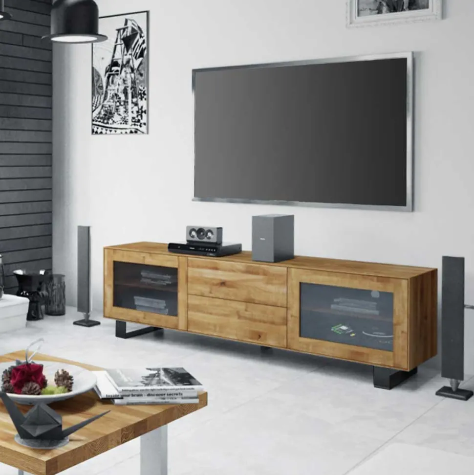 Design Lowboard Manzey mit Glastüren