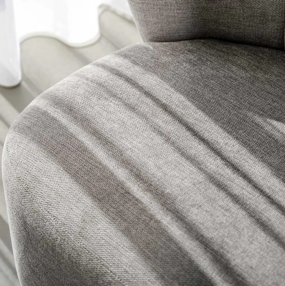 Design Polstersessel in Beige Stoff - Heavy
