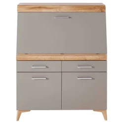 Design Sekretär in Grau & Eiche NB - Zella