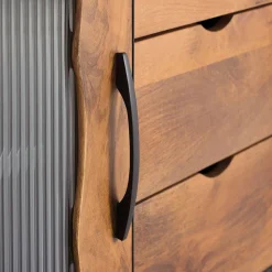 Design Sideboard aus Mangoholz und Metall - Aglia