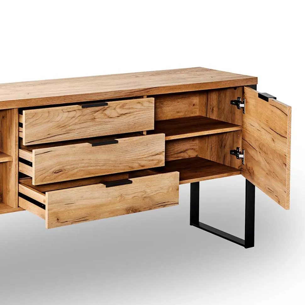 Design Sideboard in Eiche Optik - Ilvensa