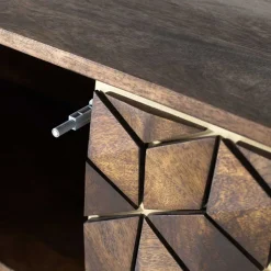 Design Sideboard in Walnussbraun und Gold - Feregato